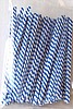 BLUE-WHITE STRIPE 4 Inch Twistie Bag Ties (Qty 100)